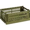 Hay - Cestino Colour Crate - Verde - Polipropilene riciclato - Designer Hay Studio