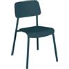 Fermob - Sedia impilabile Studie - Blu - Alluminio - Designer Tristan Lohner