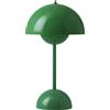 tradition &tradition - Lampada senza fili ricaricabile FlowerPot - Verde - policarbonato - Designer Verner Panton