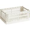 Hay - Cestino Colour Crate - Bianco - Polipropilene riciclato - Designer Hay Studio