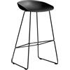 Hay - Sgabello bar About a stool - Nero - Polipropilene riciclato - Designer Hee Welling