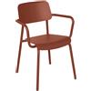 Fermob - Poltrona impilabile Studie - Rosso - Alluminio - Designer Tristan Lohner
