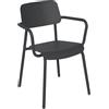 Fermob - Poltrona impilabile Studie - Nero - Alluminio - Designer Tristan Lohner