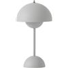 tradition &tradition - Lampada senza fili ricaricabile FlowerPot - Grigio - policarbonato - Designer Verner Panton