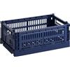 Hay - Cestino Colour Crate - Blu - Polipropilene riciclato - Designer Hay Studio