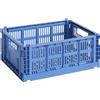 Hay - Cestino Colour Crate - Blu - Polipropilene riciclato - Designer Hay Studio