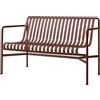 Hay - Panca con schienale Palissade - Rosso - Acciaio - Designer Ronan & Erwan Bouroullec