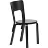 ARTEK - Sedia L-leg - Nero - Betulla lamellare laccata - Designer Alvar Aalto