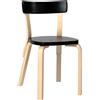 ARTEK - Sedia L-leg - Nero - Betulla lamellare - Designer Alvar Aalto