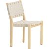 ARTEK - Sedia impilabile Sangles - Bianco - Cinghie in lino - Designer Alvar Aalto