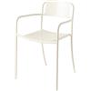 Tolix - Poltrona impilabile Patio - Bianco - Acciaio inossidabile - Designer Studio Pauline Deltour