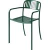 Tolix - Poltrona impilabile Patio - Verde - Acciaio inossidabile - Designer Studio Pauline Deltour