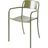 Tolix - Poltrona impilabile Patio - Verde - Acciaio inossidabile - Designer Studio Pauline Deltour