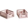 Hay - Set di 2 cestini Colour Crate - Beige - Polipropilene riciclato - Designer Hay Studio