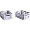 Hay - Set di 2 cestini Colour Crate - Viola - Polipropilene riciclato - Designer Hay Studio