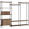 MOEBE - Guardaroba Shelving System - Marrone - MDF impiallacciato rovere