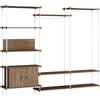 MOEBE - Guardaroba Shelving System - Marrone - MDF impiallacciato rovere