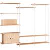 MOEBE - Guardaroba Shelving System - Legno naturale - MDF impiallacciato rovere