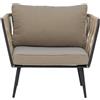 Bloomingville - Poltrona imbottita Pavone - Beige - Corda in poliestere