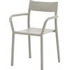 NEW WORKS - Poltroncina con braccioli impilabile May - Grigio - Acciaio - Designer Hannes & Fritz