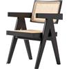CASSINA - Poltrona Pierre Jeanneret - Nero - Paglia di Vienna - Designer Pierre Jeanneret
