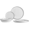 BROSTE COPENHAGEN - Servizio di piatti Salt - Bianco - Porcellana smaltata