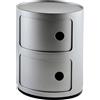 Kartell - Portaoggetti Componibili - Argento - ABS - Designer Anna Castelli Ferrieri