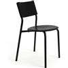 TIPTOE - Sedia impilabile SSD - Nero - Polipropilene riciclato - Designer Gregory Cibert