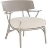 Kartell - Poltrona imbottita A. I - Grigio - Tecnopolimero termoplastico riciclato - Designer Philippe Starck