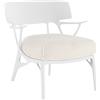 Kartell - Poltrona imbottita A. I - Bianco - Tecnopolimero termoplastico riciclato - Designer Philippe Starck
