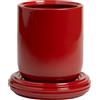 klevering & klevering - Vaso per fiori Churros - Rosso - Gres