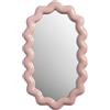 klevering & klevering - Specchio murale Zigzag - Rosa - Poliresina