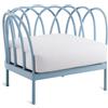 Unopiu - Poltrona imbottita Les Arcs - Blu - Tessuto acrilico - Designer Meneghello Paolelli Associati