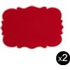 Bitossi Home - Set di 2 - 33 x 48 cm Smerlo - Rosso - Lino