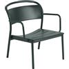 Muuto - Poltrona bassa Linear - Verde - Acciaio - Designer Thomas Bentzen