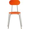 Magis - Sedia impilabile Mariolina - Arancione - Acciaio cromato - Designer Enzo Mari