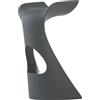 Slide - Sgabello bar Koncord - Grigio - Polietilene riciclabile - Designer Karim Rashid
