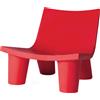 Slide - Poltrona bassa Low Lita - Rosso - polietilene riciclabile - Designer Paola Navone