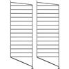 String Furniture - Montanti laterali String System - Nero - Acciaio laccato - Designer Nils Strinning