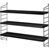 String Furniture - Scaffale String Pocket - Nero - Pannello truciolare impiallacciato - Designer Nils Strinning