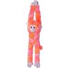 Wild Republic Hanging Monkey Vibes Rosa, Scimmietta Di Peluche, 56 cm, Regalo Di Compleanno, Scimmia Di Peluche, Imbottitura Realizzata Partendo Da Bottiglie Riciclate