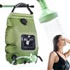 Sonhomay Borsa da doccia solare da 20 litri, portatile, per esterni, con termometro, per campeggio, escursionismo, zaino in spalla