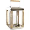 AlexandreHouse FAROLA METAL CRISTAL 23X23X36 PLATEADO