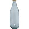 AlexandreHouse JARRÓN VIDRIO RECICLADO 40CM AZUL FILO DORADO_°15X40CM BOCA:°6CM