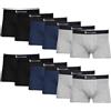 Fullluwaa Boxer Uomo da 12 Pezzi，Mutande Uomo Confortevolezza, Elasticizzato, Traspirabilità, Resistente, Boxer Uomo Cotone (Taglia S - 4XL)