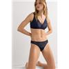 Intimissimi Brasiliana In Pizzo E Microfibra Blu