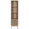 HOME DECO FACTORY, HD0224, colonna 2 cassetti, modello Klaus, collezione Natural Crush, mobili, mobiletto, mobili da bagno, 40 x 160 x 30 cm, marrone