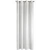 Eurofirany Elicia - Tenda liscia glitterata con 8 occhielli, elegante, elegante, di alta qualità, glamour per camera da letto, soggiorno, in poliestere, bianco, 140 x 250 cm