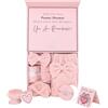 Happy Lolli Set doccia elettrico: accessori da bagno di lusso per donne e ragazze, include asciugamano corpo e capelli, polsiere, fascia, spugna per il viso e molto altro ancora, per potenziare la tua
