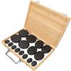 YUYTE set hot stone massage trico completo Hot Stone Massage Stones Set, 16pcs Hot Stone Warmer Box Riscaldamento Rapido Forma Rotonda Rilascio della Tensione Ridurre la Pressione Set di Pietre per Mas